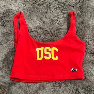 USC hype and vice tank top cropped
